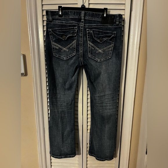 Mens Axel Vintage Boot Cut Jeans Weston Blue - Picture 1 of 15